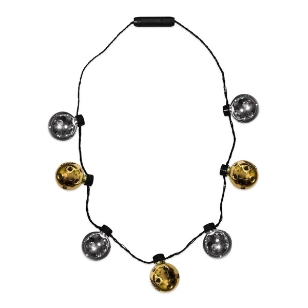 LED Gold & Silver Disco Ball Necklace - Image 2