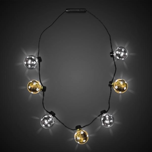 LED Gold & Silver Disco Ball Necklace - Image 3