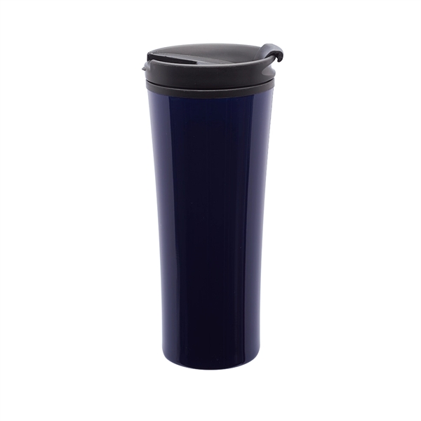 16 oz Steel Tumbler w/ Black Flip Lid with Silicon Seal - Image 3