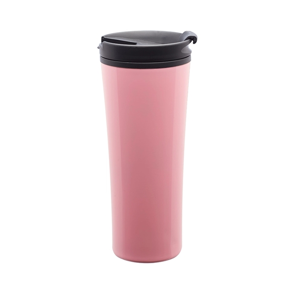 16 oz Steel Tumbler w/ Black Flip Lid with Silicon Seal - Image 5