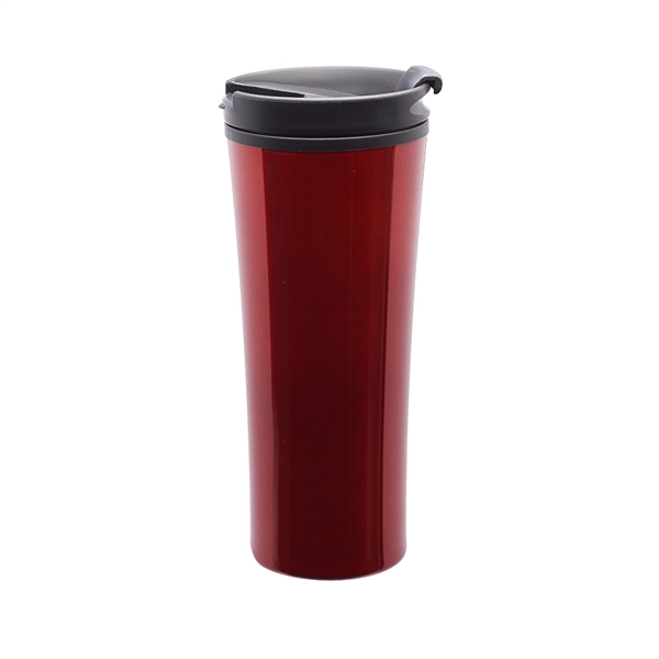 16 oz Steel Tumbler w/ Black Flip Lid with Silicon Seal - Image 6