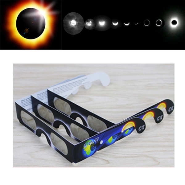 Black Outer Space Paper Solar Eclipse Glasses - Image 1