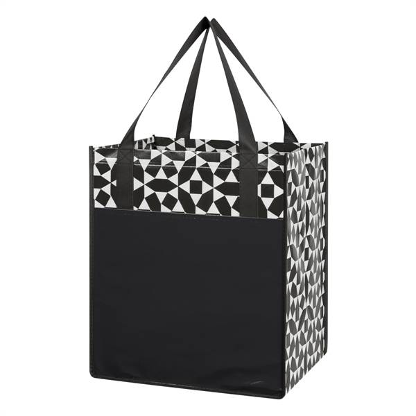 Non-Woven Geometric Shopping Tote Bag - Image 19