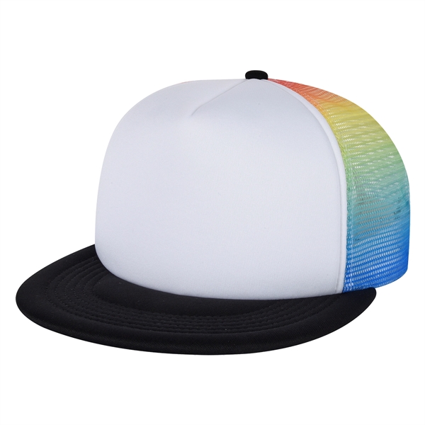 Rainbow Mesh Trucker Cap - Image 6