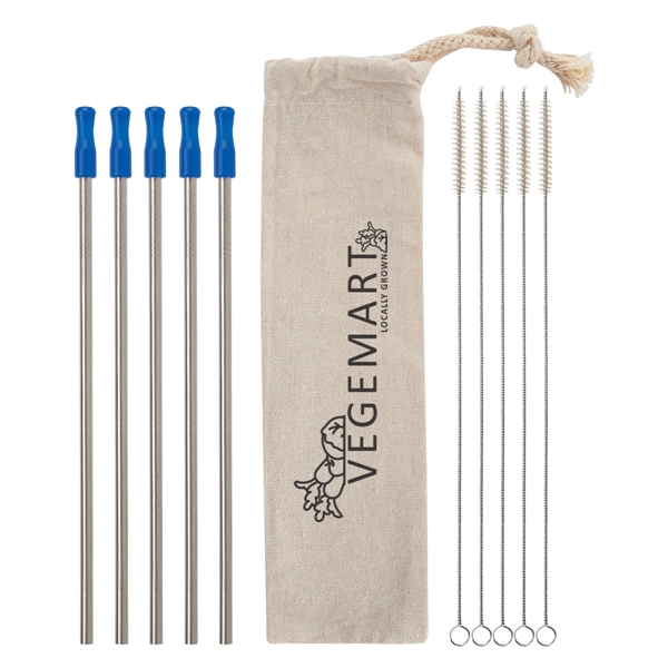 5-Pack Stainless Straw Kit with Cotton Pouch - Image 20