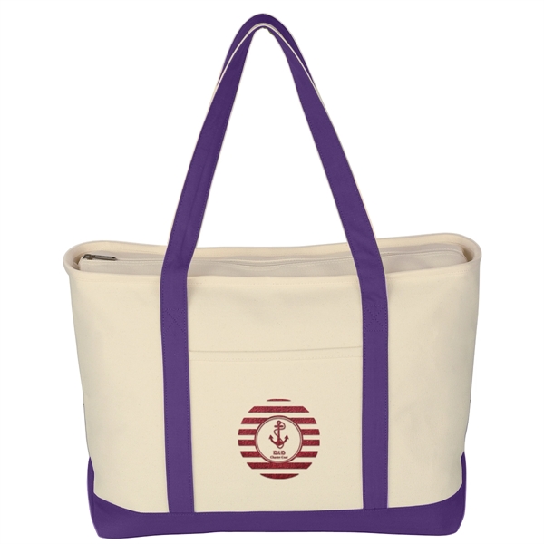 Large Heavy Cotton Canvas Boat Tote Bag - Image 25