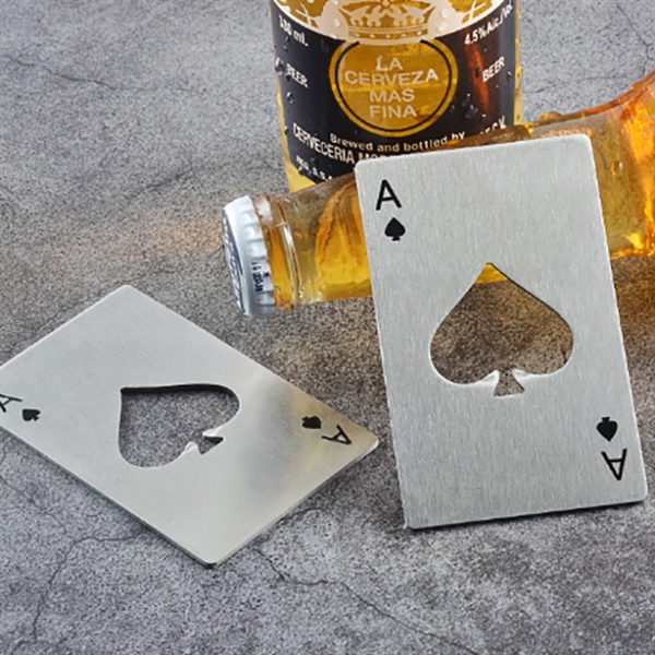 Stainless Steel Poker Shaped Bottle Opener - Image 1