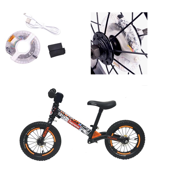 Hot sale 7 color LED USB Bike Wheel Hub Lights - Image 2