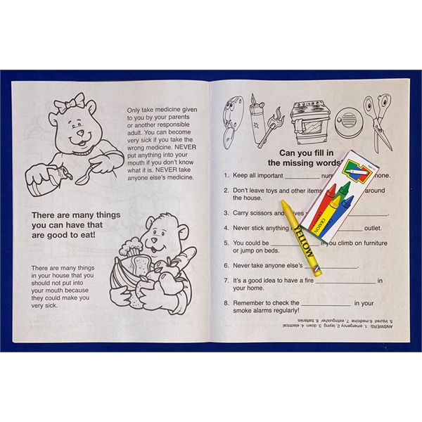 Home Safety Coloring and Activity Book Fun Pack - Image 3
