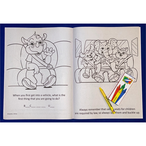 Seat Belt Safety Coloring Book Fun Pack - Image 2