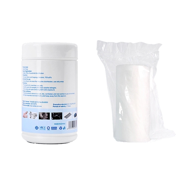 100 PCS 75% Alcohol Wipes In Canister - Image 3