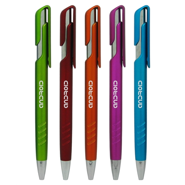 Colored Barrels "Successive" Plastic Plunger Pen
