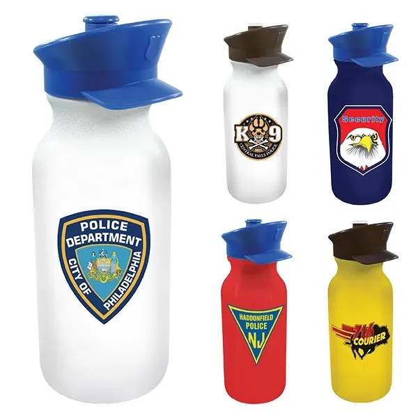 20 oz. Value Cycle Bottle with Police Hat Push 'n Pull Cap, - Image 1