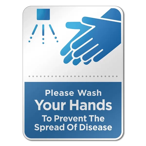 6" x 8" Hand Wash Reminder Sign - Image 1