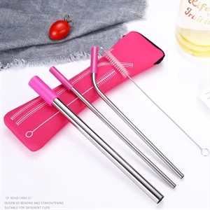 Stainless Steel Drinking Straw Set with  Package    