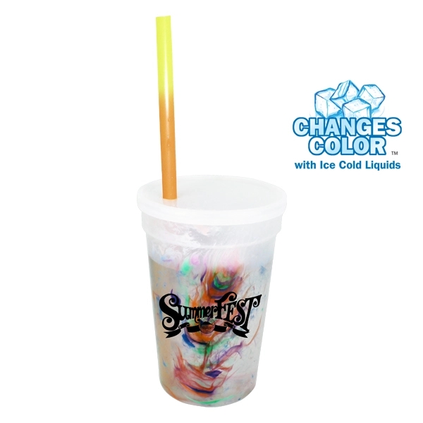 17 oz. Rainbow Confetti Mood Cup/Straw/Lid Set - Image 1