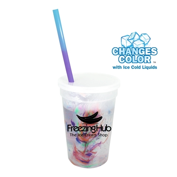 17 oz. Rainbow Confetti Mood Cup/Straw/Lid Set - Image 2
