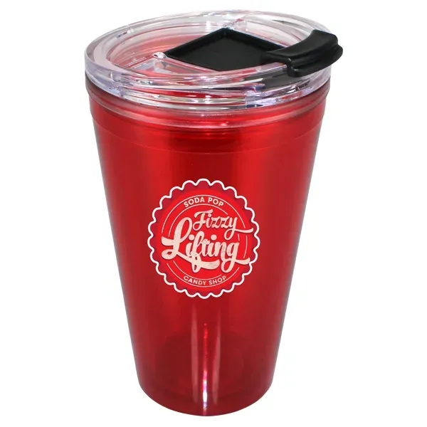 16 oz. Victory Acrylic Tumbler with Flip Top Lid, Full Color - Image 3