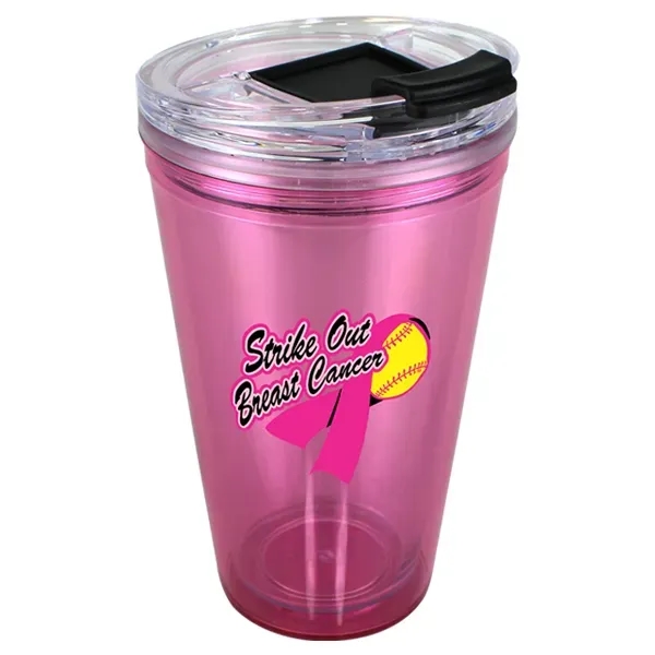 16 oz. Victory Acrylic Tumbler with Flip Top Lid, Full Color - Image 4