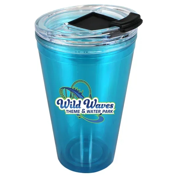 16 oz. Victory Acrylic Tumbler with Flip Top Lid, Full Color - Image 5