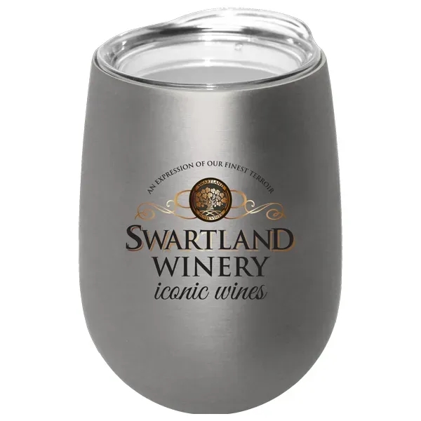 12 oz. Halcyon® Stainless Steel Wine Glass with Lid, Full C - Image 6