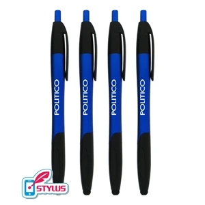 Colored Barrels "Effective" Stylus Pens with Black Trim