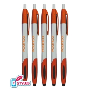 Silver Barrels "Effective" Stylus Pens with Colored Trim