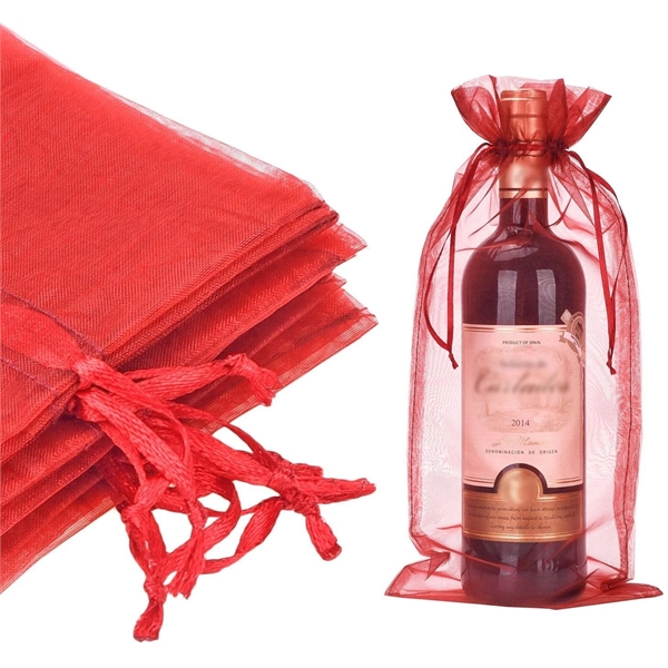 Organza 1-Bottle Wine Bag (With Draw-String) - Image 3