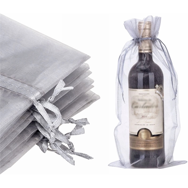 Organza 1-Bottle Wine Bag (With Draw-String) - Image 4