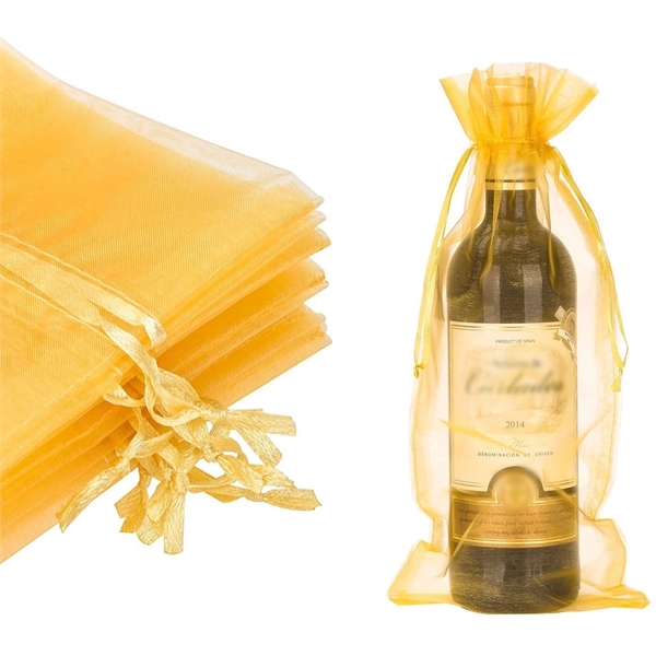 Organza 1-Bottle Wine Bag (With Draw-String) - Image 5