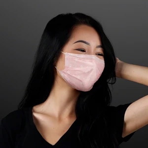 Pastel Pink/White Flowers Disposable Mask for Daily Use
