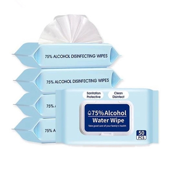 50 PCS Disposable Alcohol Disinfection Wipes - Image 1