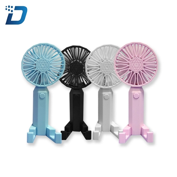 Mini USB Fan with Cell Phone Stand - Image 2