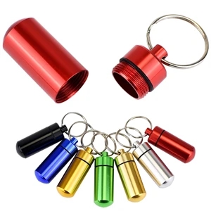 Waterproof Pill Box Container Keyring