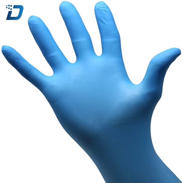 Blue Medium Large Size Nitrile Disposable Gloves - Image 4