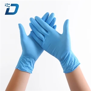 Blue Medium Large Size Nitrile Disposable Gloves