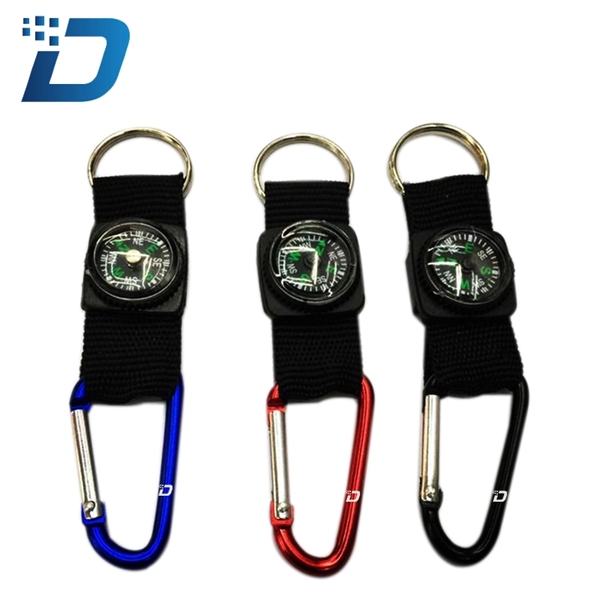 Strap with Carabiner/ Compass & Split Ring - Image 1