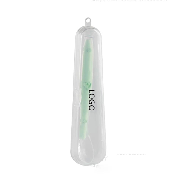 Silicone Baby Feeding Spoon With Travel Case - Image 3
