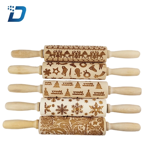 Christmas Wooden Rolling Pins - Image 1