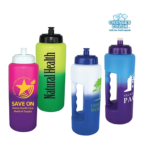 32 oz. Mood Grip Bottle with Push 'n Pull Cap - Image 1