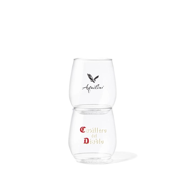 14 oz. Tossware Stemless Plastic Wine Glass - Image 1