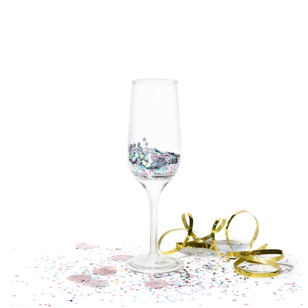 6 oz. Tossware Stemmed Plastic Champagne Flute (Detachable) - Image 3