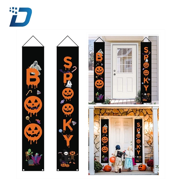 Halloween Decorated With Couplets Door Curtain - Image 2