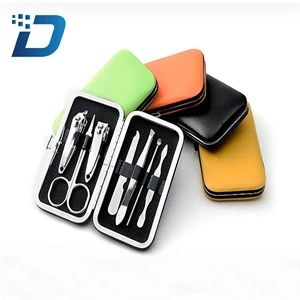 Leather Case 7 in 1 Professional Manicure Set
