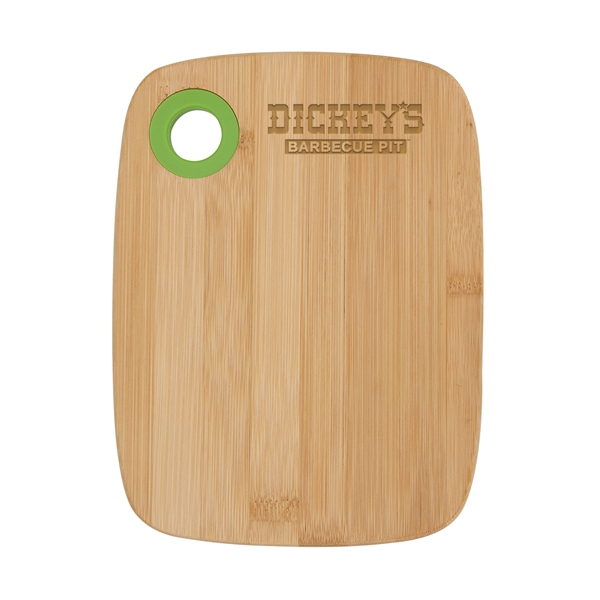 Small Bamboo Cutting Board with Silicone Ring - Image 4