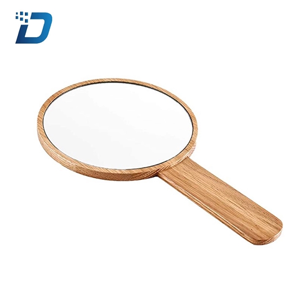 Portable Wood Makeup Mirrors Personal Cosmetic Wooden Mirror - Image 3