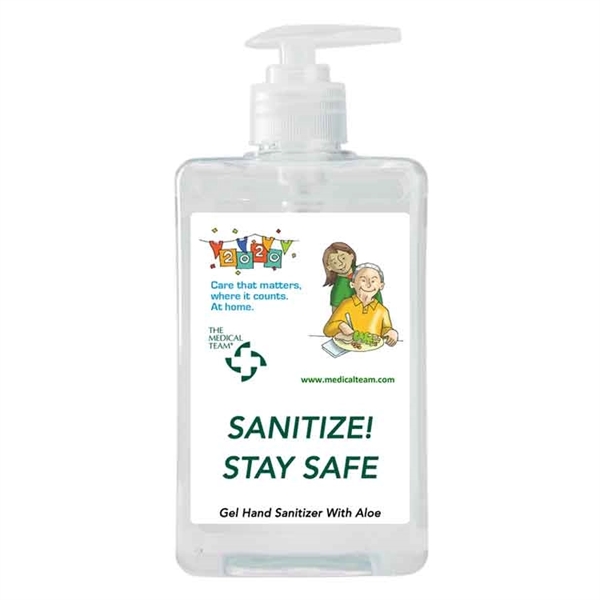 16 oz. Gel Hand Sanitizer Pump Bottle w/ Full Color Label - Image 2