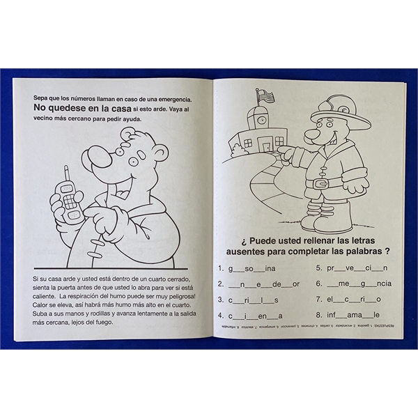 Practice Fire Safety Spanish Coloring and Activity Book - Image 3