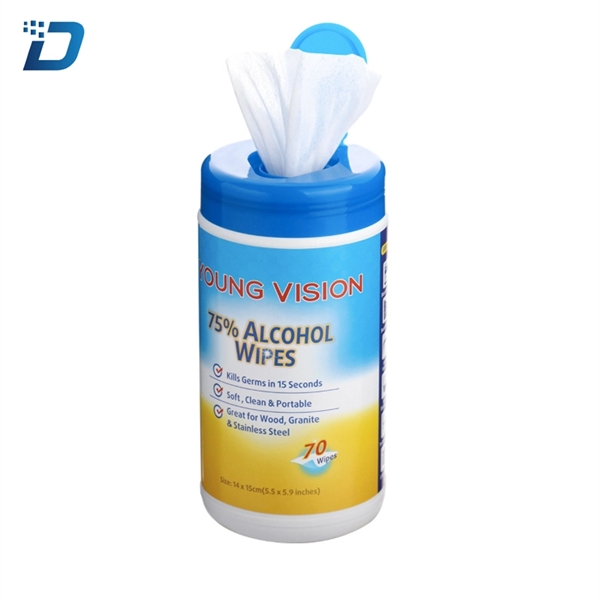 70pcs Canister Wipes Wet Wipes Antibacterial - Image 2