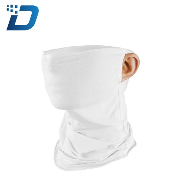 Solid Color Washable Neck Gaiter Face Mask w/ PM2.5 Filter - Image 4